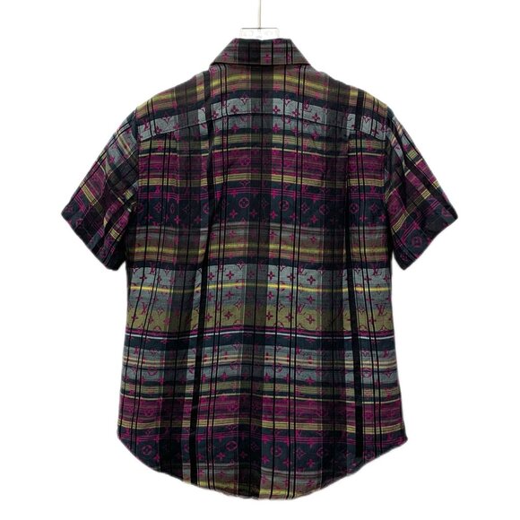 Louis Vuitton Multicolor Striped Logo Cotton & Silk Short-Sleeve Shirt XS Made I - Picture 7 of 7